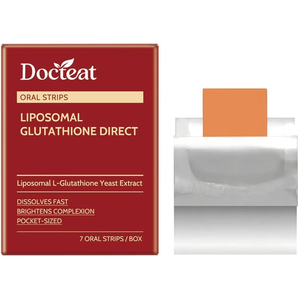 Liposomal Glutathione Oral Strips, Quick Dissolve, Skin Brightening, Whitening & Antioxidant Support for Complexion, 7 Strips